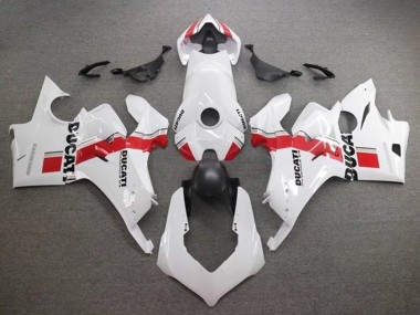 Carénages Moto Ducati Panigale V4 V4S 2020-2021 - Blanc Rouge Bande Abordables