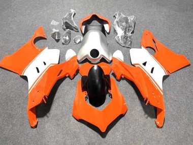Carénages Moto Ducati Panigale V4 V4S 2020-2021 - Blanc Argent Orange Abordables