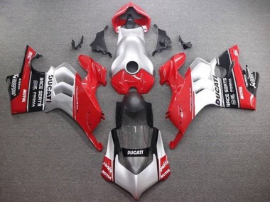Carénages Moto Ducati Panigale V4 V4S 2020-2021 - Argent Rouge Noir Brillant Abordables