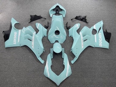 Carénages Moto Ducati Panigale V4 V4S 2020-2021 - Bleu Clair Blanc Abordables