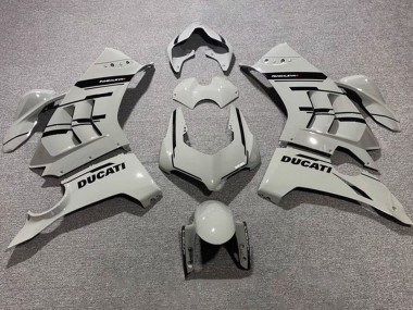 Carénages Moto Ducati Panigale V4 V4S 2020-2021 - Gris Noir Brillant Abordables