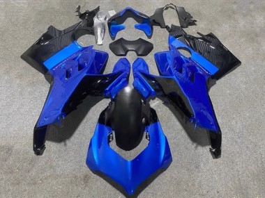 Carénages Moto Ducati Panigale V4 V4S 2020-2021 - Bleu Noir Brillant Abordables