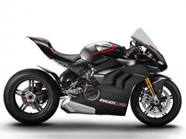 Carénages Moto Ducati Panigale V4 V4S 2020-2021 - Argent Rouge Noir Brillant Corse Abordables