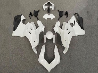 Carénages Moto Ducati Panigale V4 V4S 2020-2021 - Blanc Perle Noir Brillant Abordables