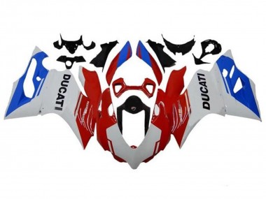 Carénages Moto Ducati Panigale 1199 2011-2014 - Blanc Rouge Bleu Abordables