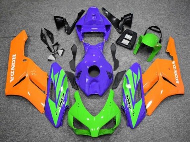 Carénages Moto Honda CBR1000RR 2004-2005 - Violet Vert Orange Abordables