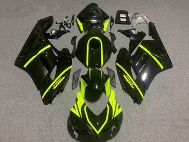 Carénages Moto Honda CBR1000RR 2004-2005 - Noir Brillant Haute Visibilité Jaune Bande Abordables