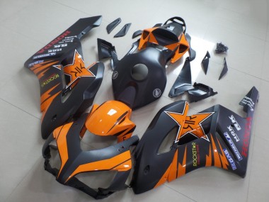 Carénages Moto Honda CBR1000RR 2004-2005 - Orange Noir Mat Rockstar Abordables