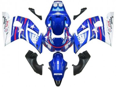 Carénages Moto Yamaha YZF R6 1998-2002 - Blanc Bleu Rouge Fiat Motul Abordables