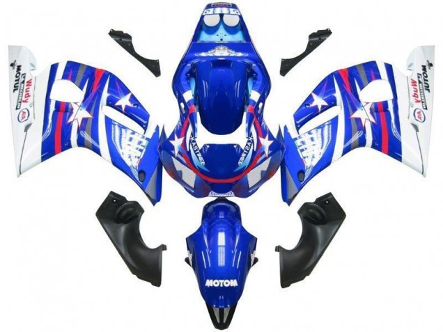 Carénages Moto Yamaha YZF R6 1998-2002 - Blanc Bleu Rouge Fiat Motul