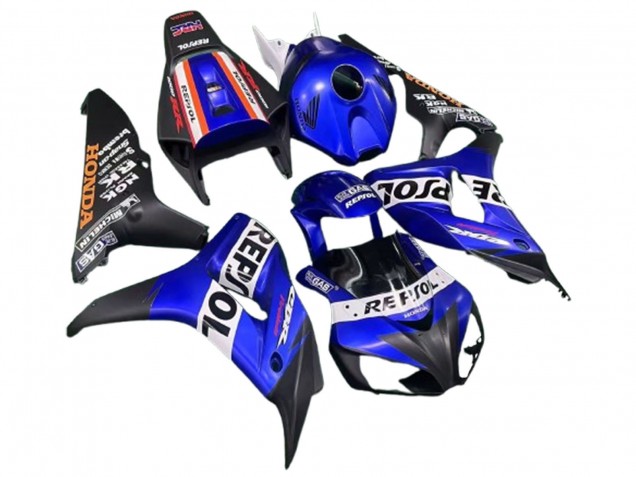 Carénages Moto Honda CBR1000RR 2006-2007 - Bleu Blanc Rouge Noir Mat Repsol