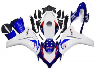 Carénages Moto Honda CBR1000RR 2008-2011 - Blanc Rouge Bleu Star HRC Abordables
