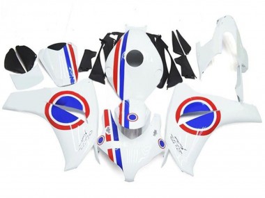Carénages Moto Honda CBR1000RR 2008-2011 - Blanc Rouge Bleu Bande Abordables