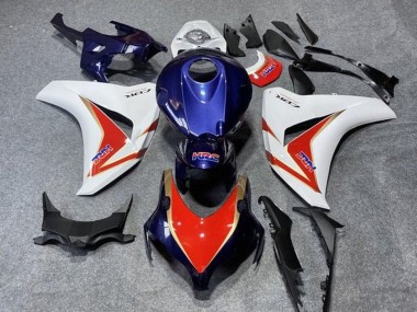 Carénages Moto Honda CBR1000RR 2008-2011 - Blanc Rouge Bleu Foncé Or HRC Abordables