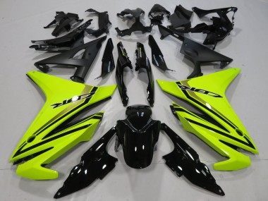 Carénages Moto Honda CBR500R 2016-2018 - Jaune Néon Noir Brillant Abordables