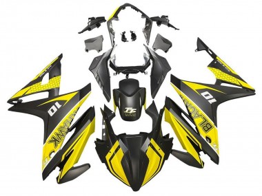 Carénages Moto Honda CBR500R 2016-2018 - Jaune Noir Mat Abordables