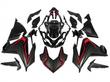 Carénages Moto Honda CBR500R 2019-2021 - Noir Mat Rouge Abordables