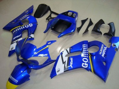 Carénages Moto Yamaha YZF R6 1998-2002 - Bleu Blanc Jaune Go Motul Abordables