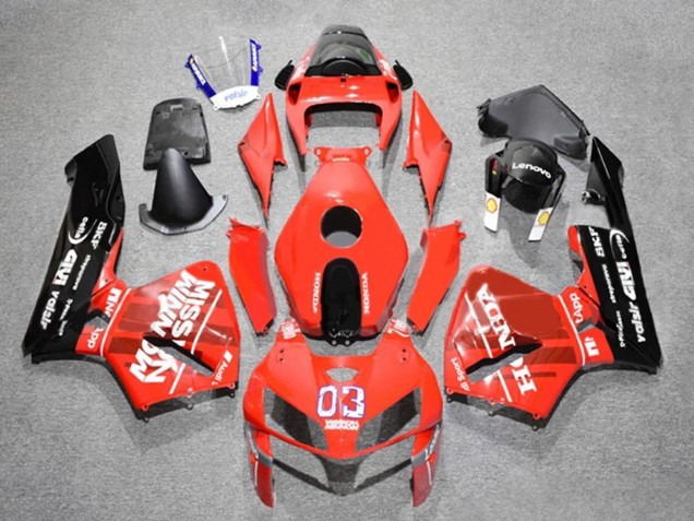 Carénages Moto Honda CBR600RR 2005-2006 - Rouge Noir Blanc 03