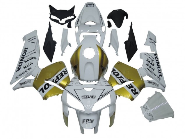 Carénages Moto Honda CBR600RR 2005-2006 - Blanc Or Repsol