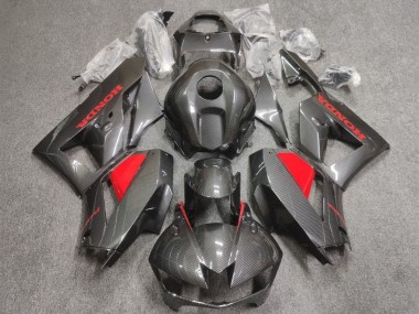 Carénages Moto Honda CBR600RR 2013-2023 - Fausse Fibre de Carbone Rouge Abordables