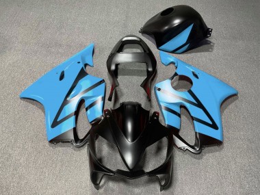 Carénages Moto Honda CBR600 F4i 2001-2003 - Bleu Clair Noir Mat Abordables