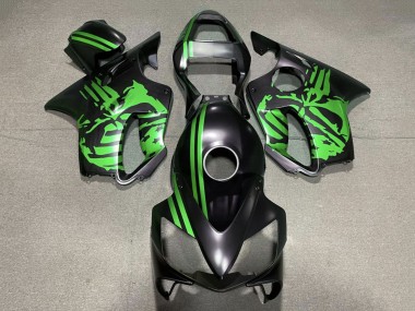 Carénages Moto Honda CBR600 F4i 2001-2003 - Vert Noir Mat Crâne Abordables