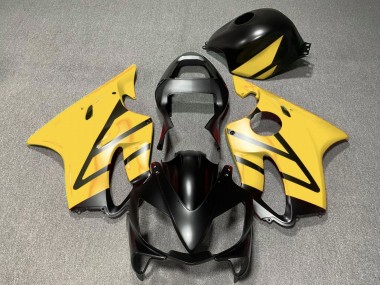 Carénages Moto Honda CBR600 F4i 2001-2003 - Jaune Noir Mat Abordables
