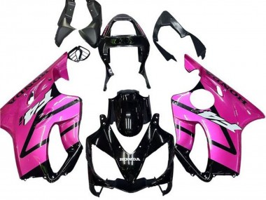 Carénage Moto Honda CBR600 F4i 2001-2003 - Rose Noir Brillant Bande Abordables