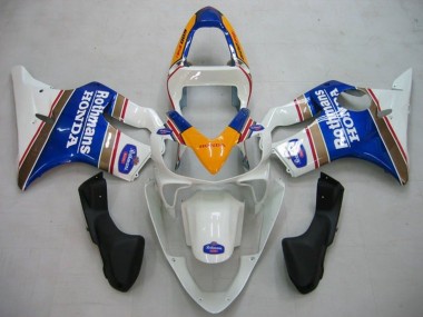 Carénages Moto Honda CBR600 F4i 2001-2003 - Jaune Blanc Bleu Rothmans Abordables