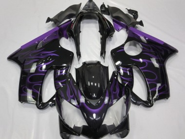 Carénages Moto Honda CBR600 F4i 2004-2007 - Noir Brillant Violet Flamme Abordables