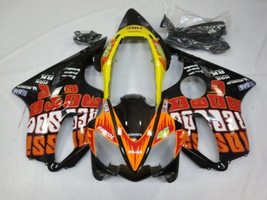 Carénages Moto Honda CBR600 F4i 2004-2007 - Jaune Orange Noir Brillant Rossi Abordables