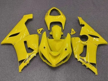 Carénages Moto Kawasaki ZX6R 2005-2006 - Jaune Abordables