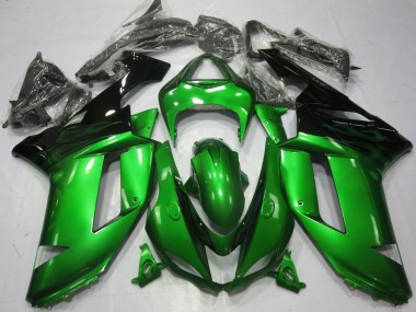 Carénages Moto Kawasaki ZX6R 2007-2008 - Vert Noir Abordables