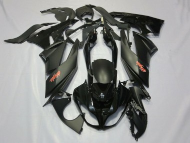 Carénages Moto Kawasaki ZX6R 2007-2008 - Noir Mat Noir Rouge Abordables