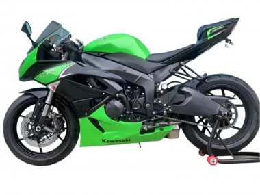 Carénages Moto Kawasaki ZX6R 2009-2012 - Vert Noir Mat Abordables