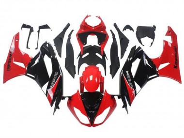 Carénage Moto Kawasaki ZX6R 2009-2012 - Rouge Noir Brillant Abordables