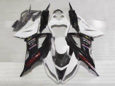 Carénages Moto Kawasaki ZX6R 2013-2018 - Blanc Noir Rouge RSS Abordables