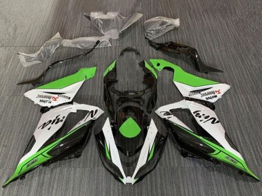 Carénages Moto Kawasaki ZX6R 2013-2018 - Vert Blanc Noir Abordables