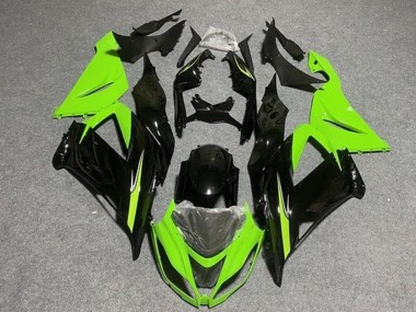 Carénages Moto Kawasaki ZX6R 2013-2018 - Vert Clair Noir Brillant Abordables
