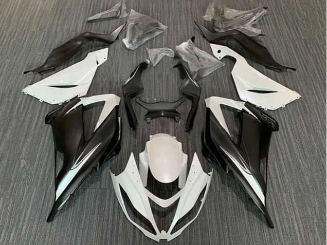 Kits Carénage Moto Kawasaki ZX6R 2013-2018 - Blanc Noir Mat