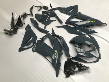 Carénages Moto Kawasaki ZX6R 2013-2018 - Gris Foncé Jaune Abordables