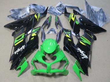 Carénages Moto Kawasaki ZX6R 2019-2022 - Vert Jaune Noir Brillant Abordables