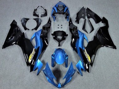 Carénages Moto Kawasaki ZX6R 2019-2022 - Bleu Noir Brillant Jaune Abordables