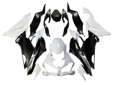 Carénages Moto Kawasaki ZX6R 2019-2022 - Blanc Noir Mat Abordables