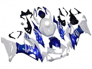 Carénages Moto Kawasaki ZX6R 2019-2022 - Blanc Bleu Abordables