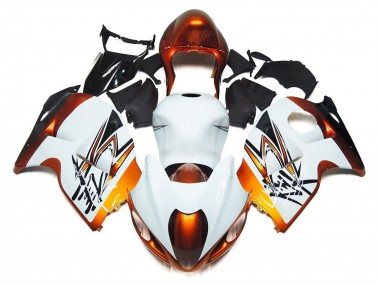 Carénages Moto Suzuki GSXR 1300 Hayabusa 1996-2007 - Blanc Orange Noir Abordables
