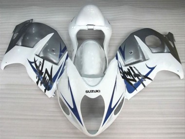 Carénages Moto Suzuki GSXR 1300 Hayabusa 1996-2007 - Blanc Argent Bleu Abordables