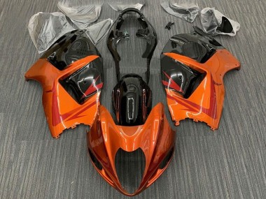 Carénages Moto Suzuki GSXR 1300 Hayabusa 1996-2007 - Orange Noir Rouge Abordables