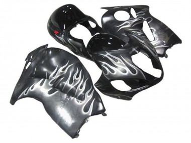 Carénages Moto Suzuki GSXR 1300 Hayabusa 1996-2007 - Gris Noir Blanc Flamme Abordables
